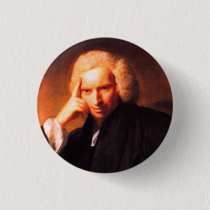 Badge Rond 2,50 Cm Laurence Sterne (peinture de Sir Joshua Reynolds)
