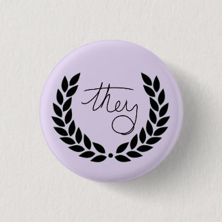 Badge Rond 2,50 Cm laurier ils boutonnent - le pourpre