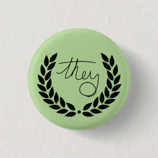 Badge Rond 2,50 Cm laurier ils boutonnent - le vert