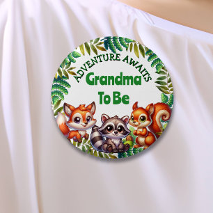 Badge Rond 2,50 Cm L'Aventure Attend Grand-Mère Pour Être Baby shower