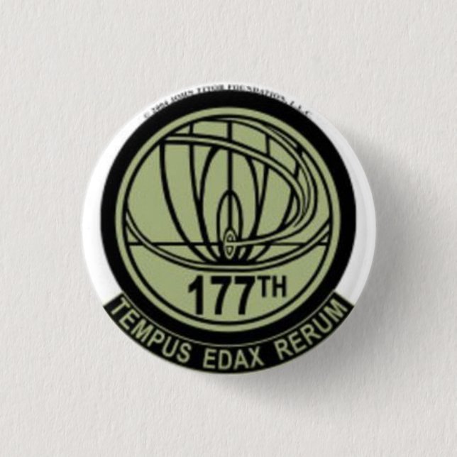 Badge Rond 2,50 Cm Le 177th bouton OFFICIEL de Division de voyage de (Devant)