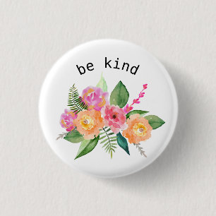 Badge Rond 2,50 Cm Le beau bouquet d'aquarelle soit bouton aimable de