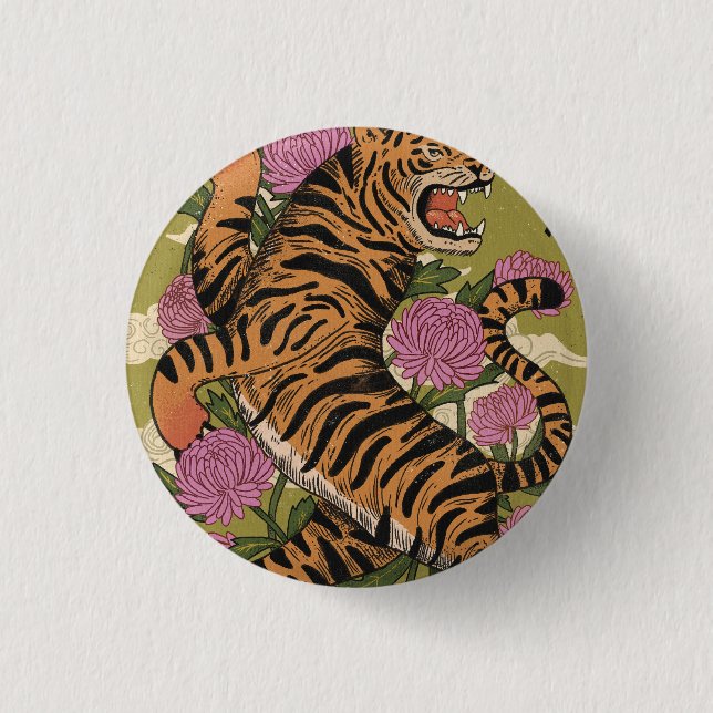 Badge Rond 2,50 Cm Le beau tigre (Devant)