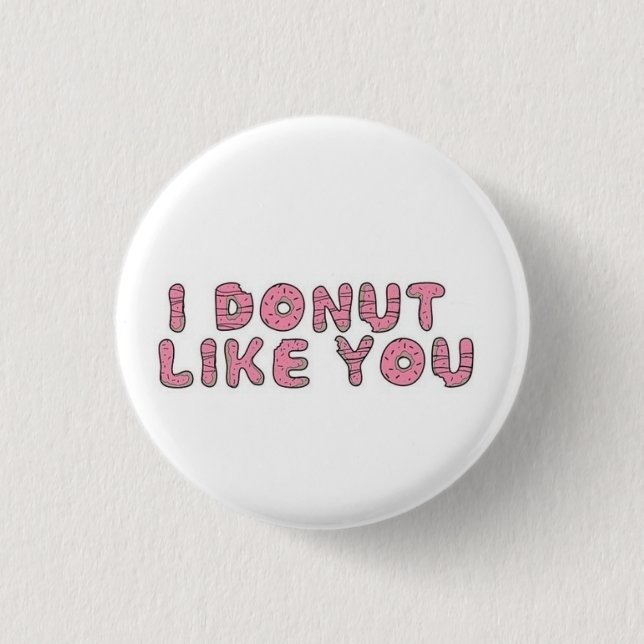 Badge Rond 2,50 Cm Le beignet I vous aiment (Devant)