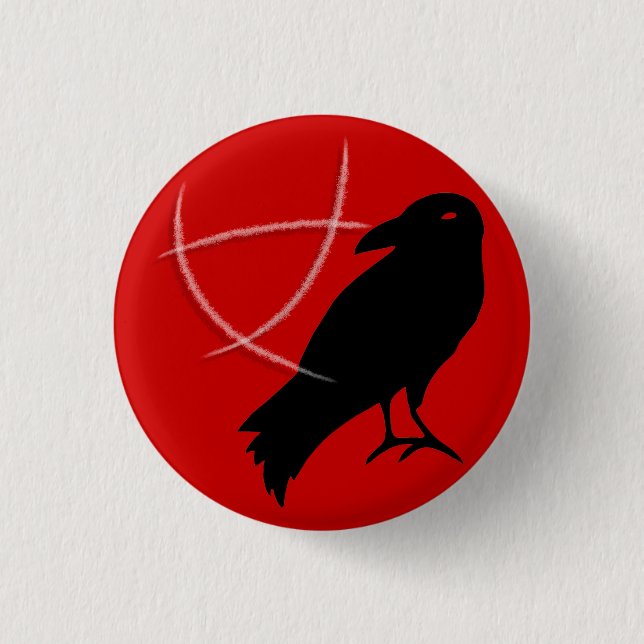 Badge Rond 2,50 Cm Le bouton de Pin de garçons de Raven (Devant)