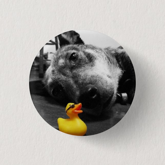 Badge Rond 2,50 Cm Le bouton en caoutchouc de canard "penche meilleur (Devant)