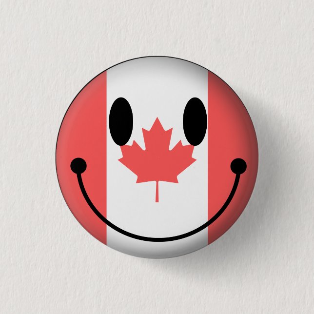 Badge Rond 2,50 Cm Le Canada (Devant)