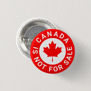 Badge Rond 2,50 Cm Le Canada n'est pas en vente texte personnalisé fe
