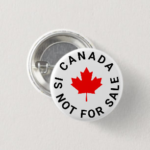 Badge Rond 2,50 Cm Le Canada n'est pas en vente texte personnalisé fe