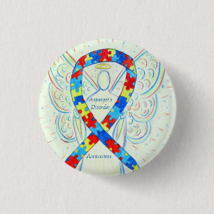 Badge Rond 2,50 Cm Le casse-tête de l'angle d'Asperger, les pinces 
