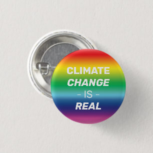 Badge Rond 2,50 Cm Le changement climatique est réel, les couleurs a