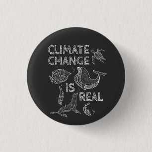 Badge Rond 2,50 Cm Le changement climatique est un vrai dessin d'anim