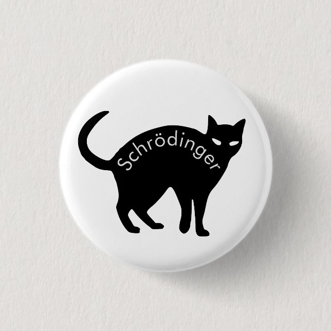 Badge Rond 2,50 Cm Le chat de Schrödinger (Devant)