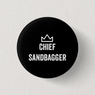 Badge Rond 2,50 Cm Le chef Sandbagger Golf Meme Bjj Chess Sandbag