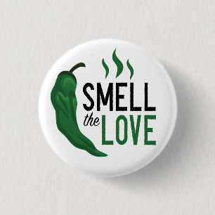 Badge Rond 2,50 Cm Le Chili vert sent l'amour
