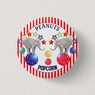 Badge Rond 2,50 Cm Le cirque d'éléphant tient le premier rôle le