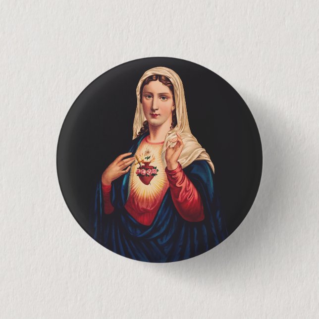Badge Rond 2,50 Cm Le Cœur immaculé de Marie (Devant)