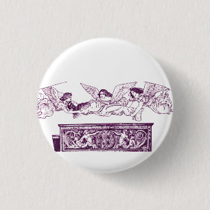 Badge Rond 2,50 Cm Le corps de sainte Catherine porté par les anges