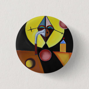 Badge Rond 2,50 Cm Le docteur de la peste - Peinture à l'huile