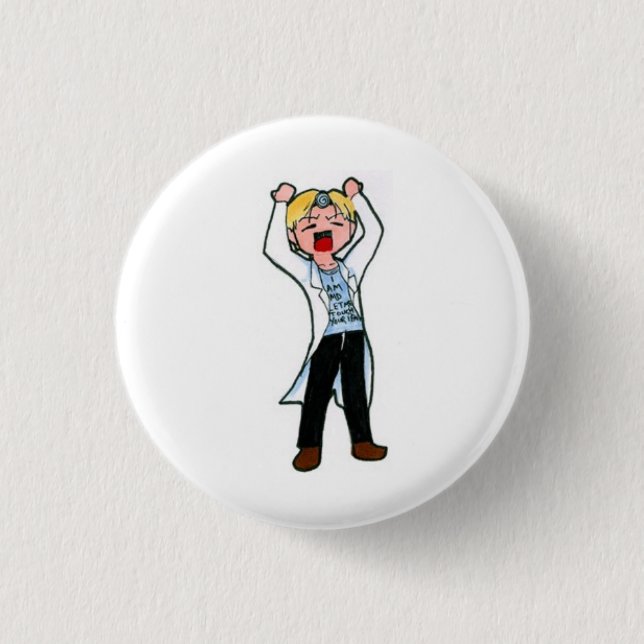 Badge Rond 2,50 Cm Le docteur est dedans (Devant)