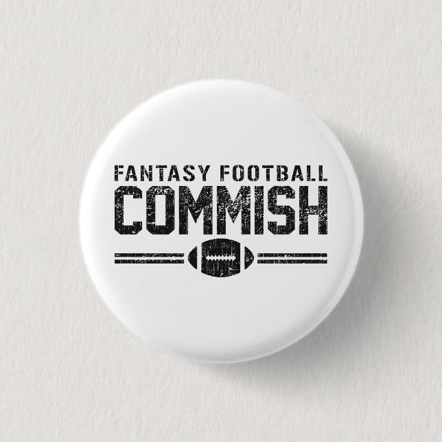 Badge Rond 2,50 Cm Le football Commish d'imaginaire (Devant)