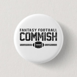 Badge Rond 2,50 Cm Le football Commish d'imaginaire