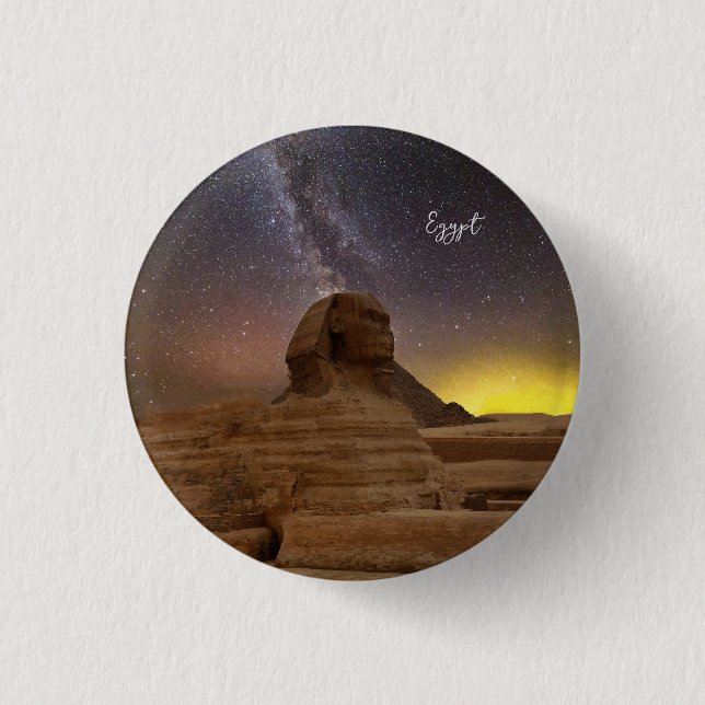 Badge Rond 2,50 Cm Le Grand Sphinx De Gizeh (Devant)