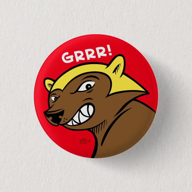 Badge Rond 2,50 Cm Le GRRR ! Pin (Devant)