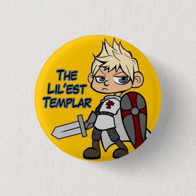 Badge Rond 2,50 Cm Le Lil'est Templar (Devant)