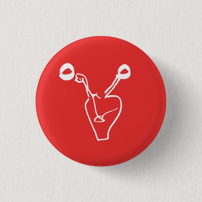 Badge Rond 2,50 Cm Le logo mort d'ovaires (Devant)
