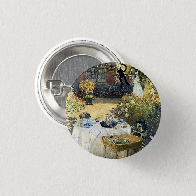 Badge Rond 2,50 Cm Le Luncheon Claude Monet (Devant & derrière)