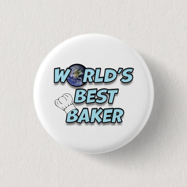 Badge Rond 2,50 Cm Le meilleur Baker du monde (Devant)
