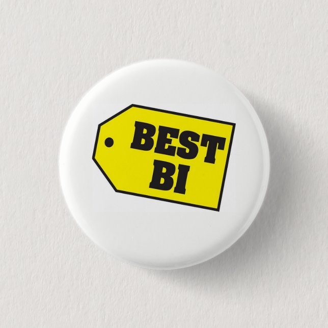 Badge Rond 2,50 Cm Le meilleur bouton de Bi (Devant)