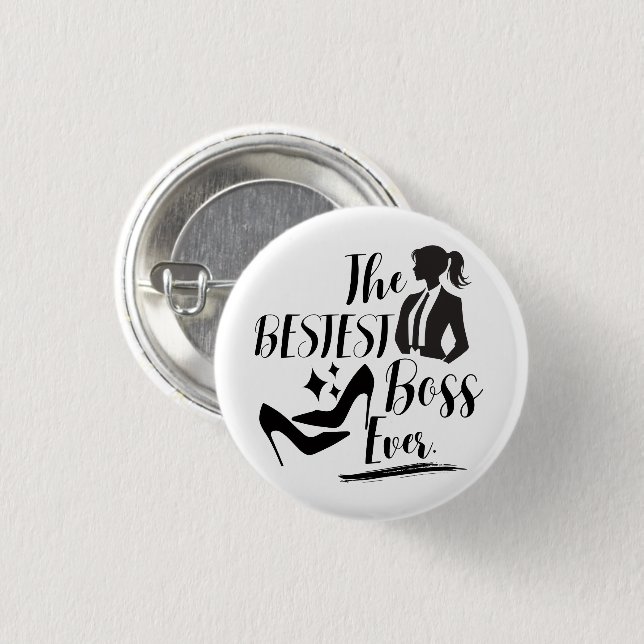 Badge Rond 2,50 Cm Le meilleur chef de dame (Devant & derrière)