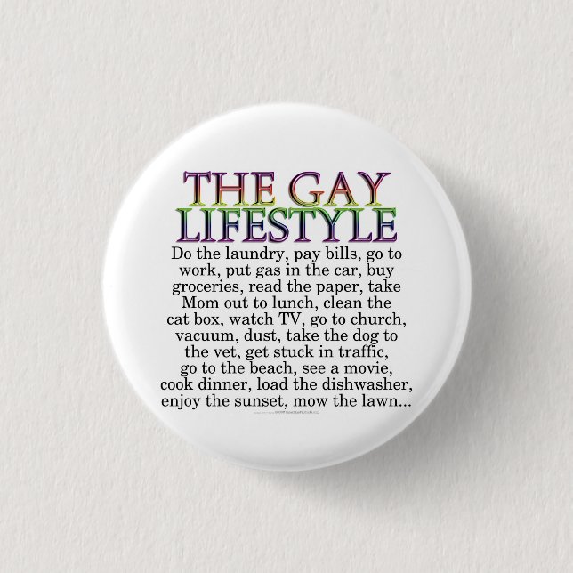 Badge Rond 2,50 Cm Le mode de vie gai (Devant)