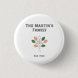 Badge Rond 2,50 Cm le nom de l'arbre de la communauté de la réunion d