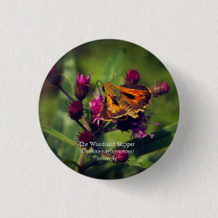 Badge Rond 2,50 Cm Le papillon de l'hespérie des bois