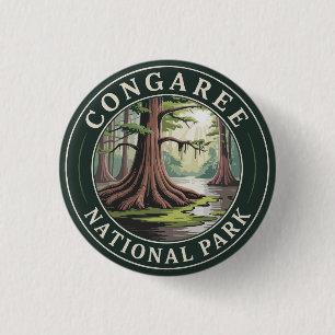 Badge Rond 2,50 Cm Le Parc national de Congaree