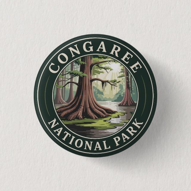 Badge Rond 2,50 Cm Le Parc national de Congaree (Devant)