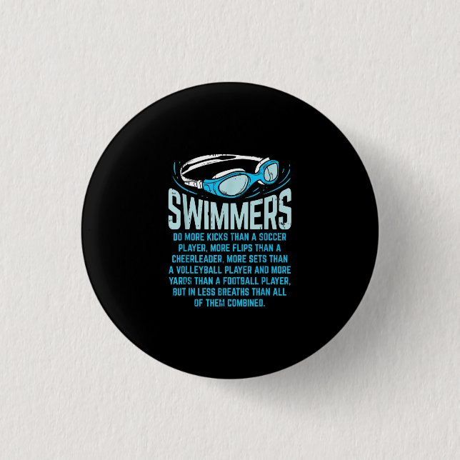 Badge Rond 2,50 Cm Le Poison de Swimming Lover (Devant)