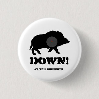 Badge Rond 2,50 Cm Le porc noir de Bucknuts se boutonnent vers le bas