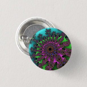Badge Rond 2,50 Cm Le pourpre turquoise fait sur commande a éclaté 