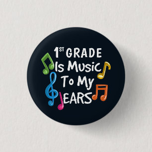 Badge Rond 2,50 Cm Le premier grade d'enseignant est la musique à mes