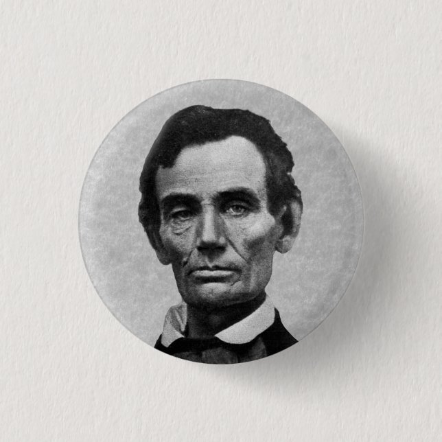 Badge Rond 2,50 Cm Le président Abe Lincoln (Devant)