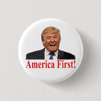 Badge Rond 2,50 Cm Le président Trump : l'Amérique d'abord !