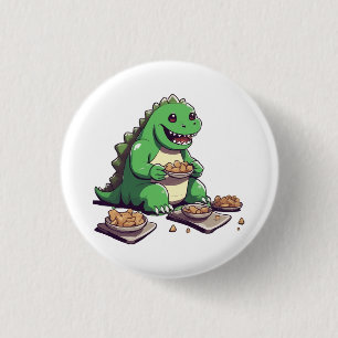 Badge Rond 2,50 Cm Le régime des dinosaures demain