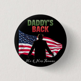 Badge Rond 2,50 Cm Le retour de papa Trump 2024 à l'Amérique