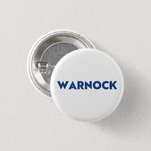 Badge Rond 2,50 Cm Le Révérend Warnock Georgia Le Sénat bleu blanc