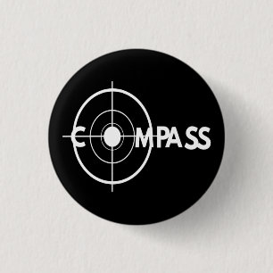 Badge Rond 2,50 Cm Le seul bouton de boussole que la plupart des adep