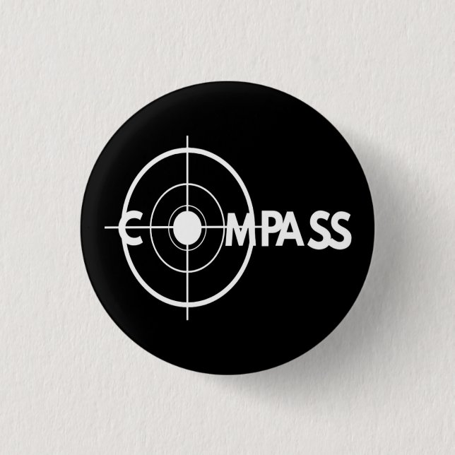 Badge Rond 2,50 Cm Le seul bouton de boussole que la plupart des adep (Devant)